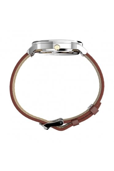 Timex Waterbury Classic Moon Phase 40mm Leather Strap Watch TW2W75600