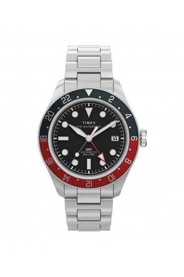 Timex Waterbury Heritage Automatic GMT 42mm Stainless Steel Bracelet Watch TW2Y60600