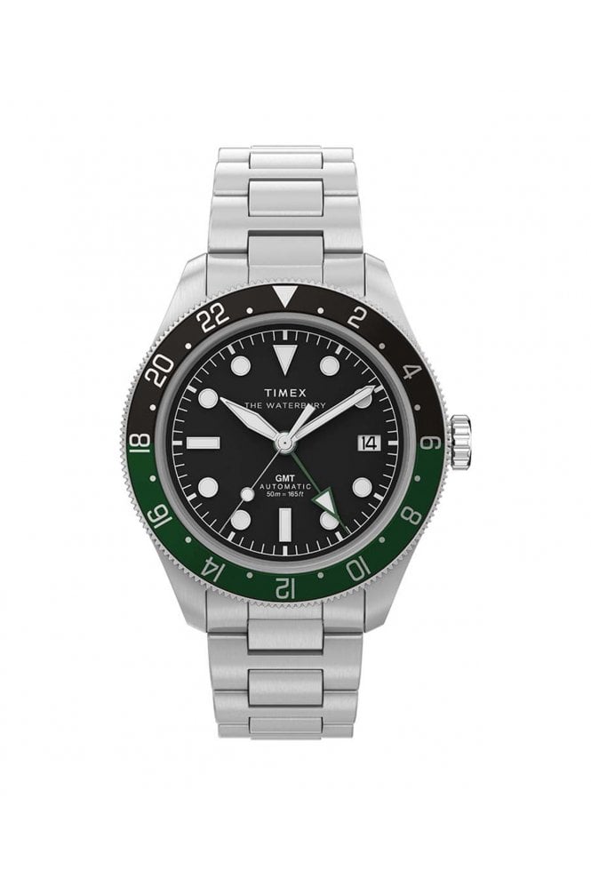 Timex  Waterbury Heritage Automatic GMT 42mm Stainless Steel Bracelet Watch TW2Y60800