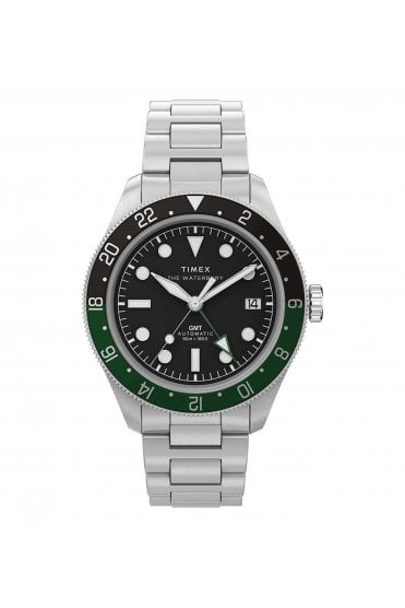 Timex Waterbury Heritage Automatic GMT 42mm Stainless Steel Bracelet Watch TW2Y60800