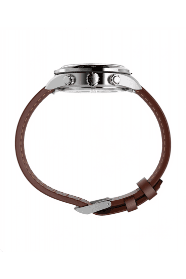 Timex Waterbury Heritage Chronograph 39mm Leather Strap Watch TW2Y70600