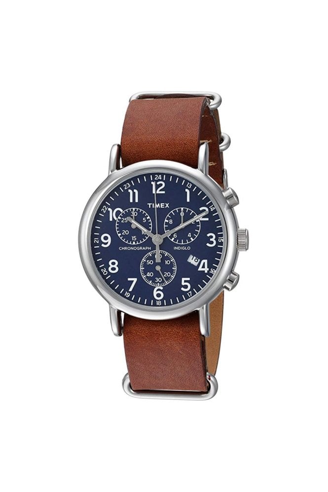 Timex  Weekender Leather Strap Gents Watch 40mm TW2R63200