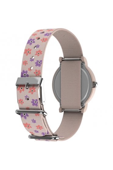 Timex x Peanuts Floral Fabric Strap Watch TW2W33400