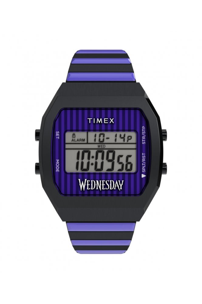 Timex  x Wednesday Lab Black/Purple 36mm Watch TW2Y19500
