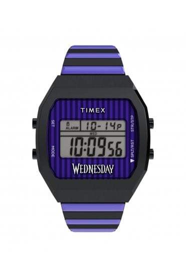 Timex x Wednesday Lab Black/Purple 36mm Watch TW2Y19500